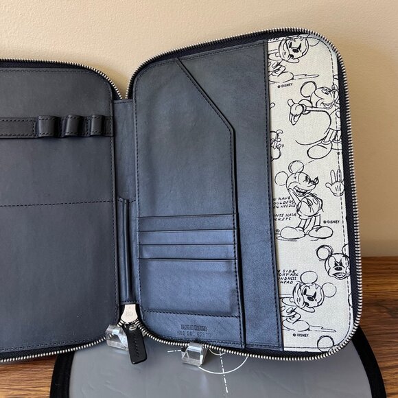 Shinola X Disney Leather Tech Portfolio tablet case NWOT ipad folio - Picture 6 of 8